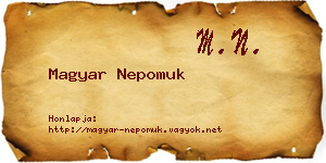 Magyar Nepomuk névjegykártya